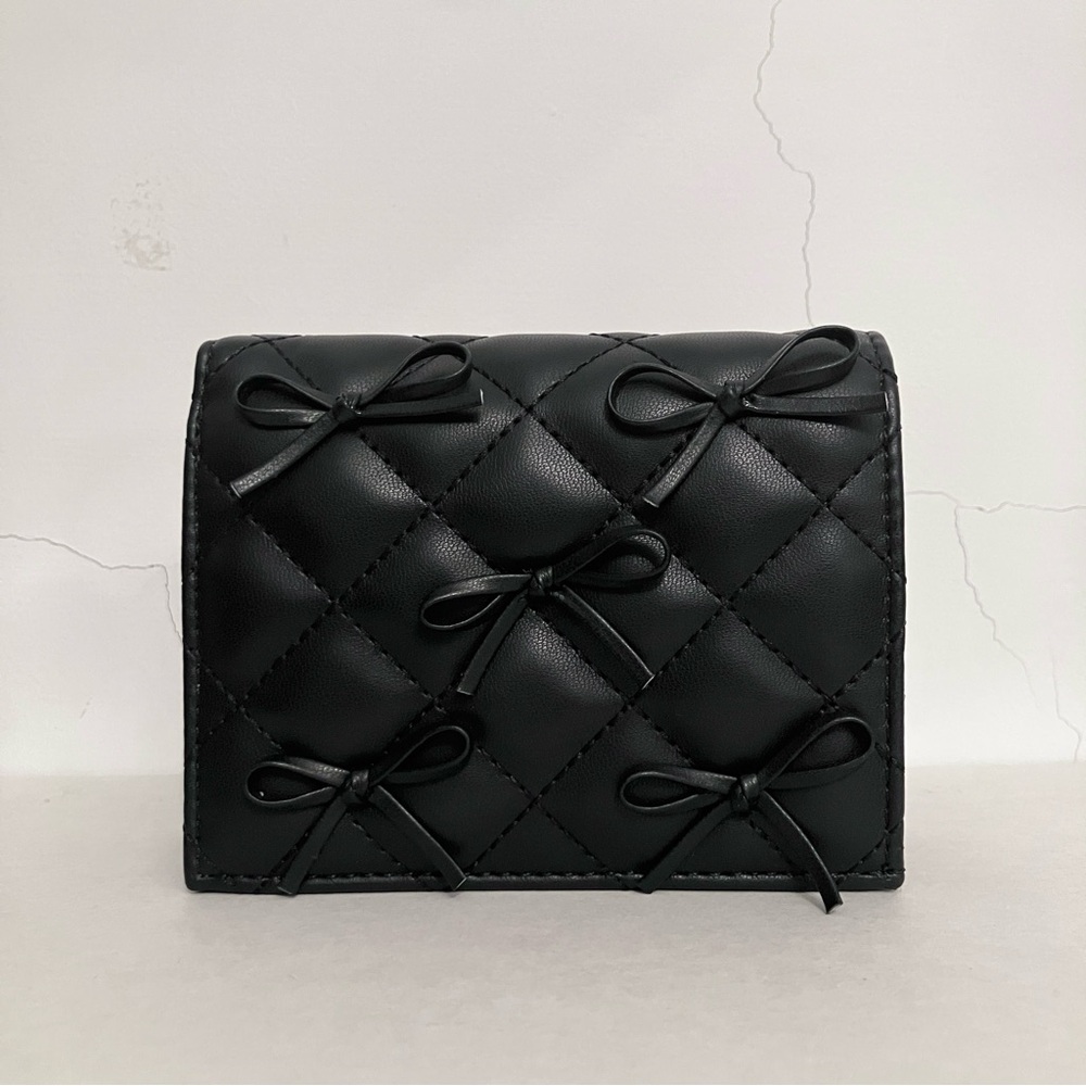 Charles & Keith Black Wallet with Bows